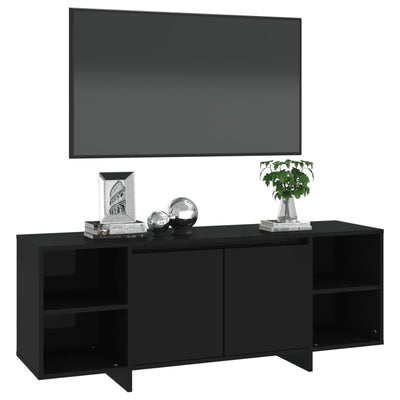 TV Cabinet Black 130x35x50 cm Engineered Wood