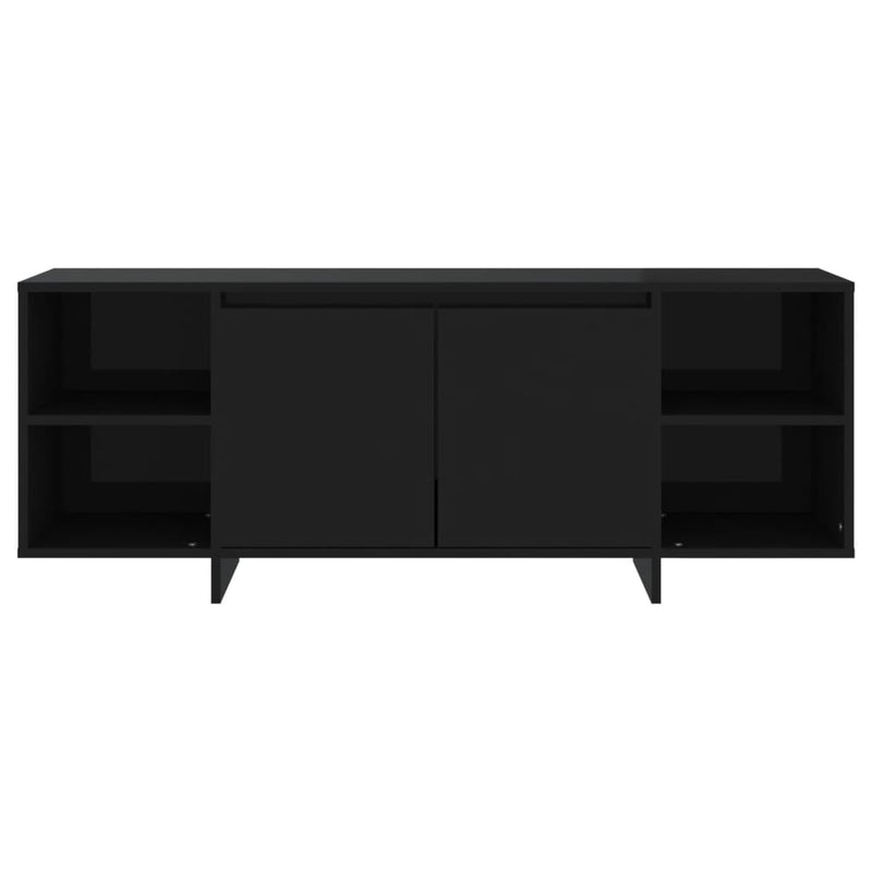 TV Cabinet Black 130x35x50 cm Engineered Wood