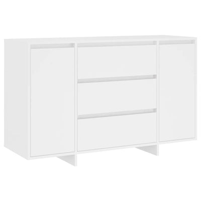 Sideboard with 3 Drawers White 120x41x75 cm Engineered Wood