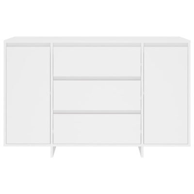 Sideboard with 3 Drawers White 120x41x75 cm Engineered Wood