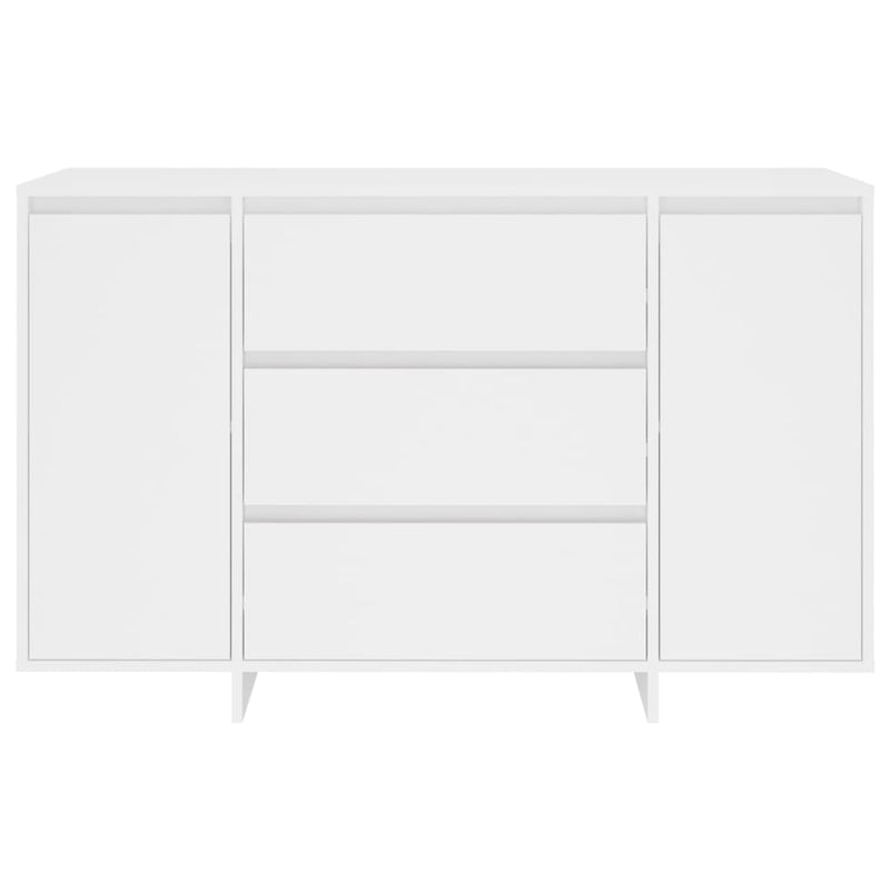 Sideboard with 3 Drawers White 120x41x75 cm Engineered Wood