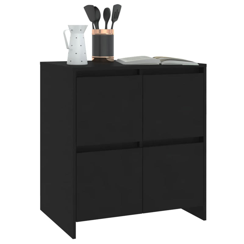 Sideboard Black 70x41x75 cm Engineered Wood