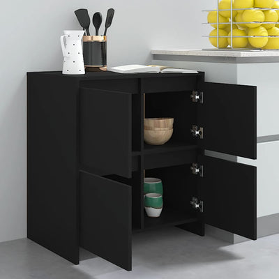 Sideboard Black 70x41x75 cm Engineered Wood