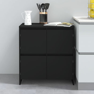 Sideboard Black 70x41x75 cm Engineered Wood