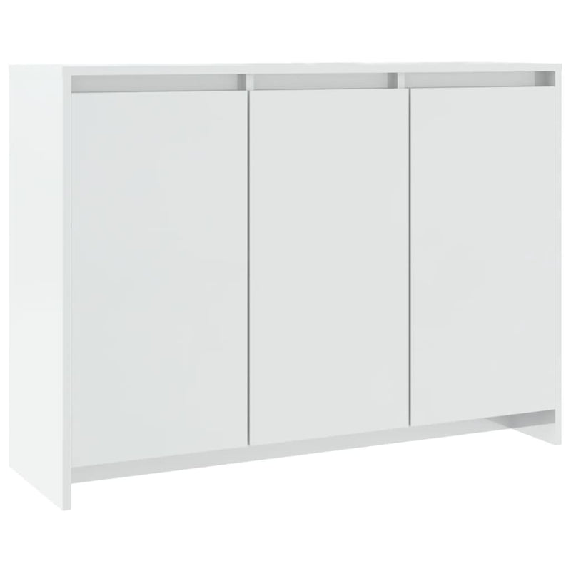 Sideboard High Gloss White 102x33x75 cm Engineered Wood