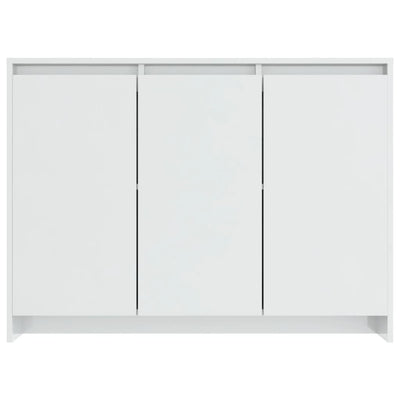 Sideboard High Gloss White 102x33x75 cm Engineered Wood