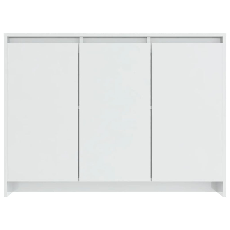 Sideboard High Gloss White 102x33x75 cm Engineered Wood