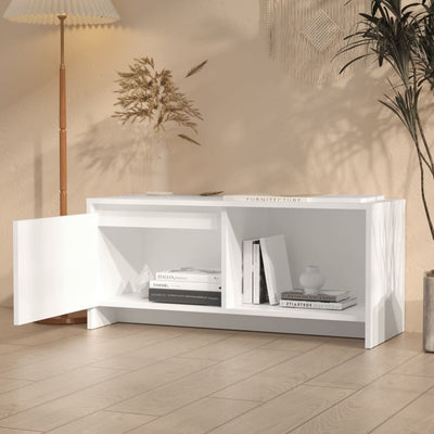 TV Cabinet White 90x35x40 cm Engineered Wood