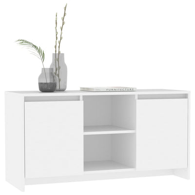 TV Cabinet White 102x37.5x52.5 cm Engineered Wood