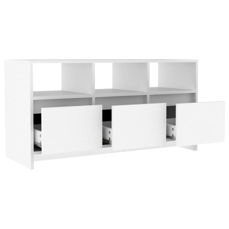 TV Cabinet White 102x37.5x52.5 cm Engineered Wood