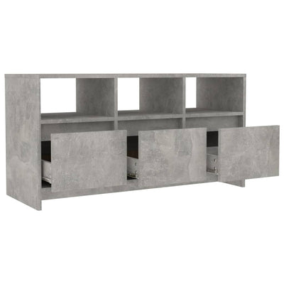 TV Cabinet Concrete Grey 102x37.5x52.5 cm Engineered Wood