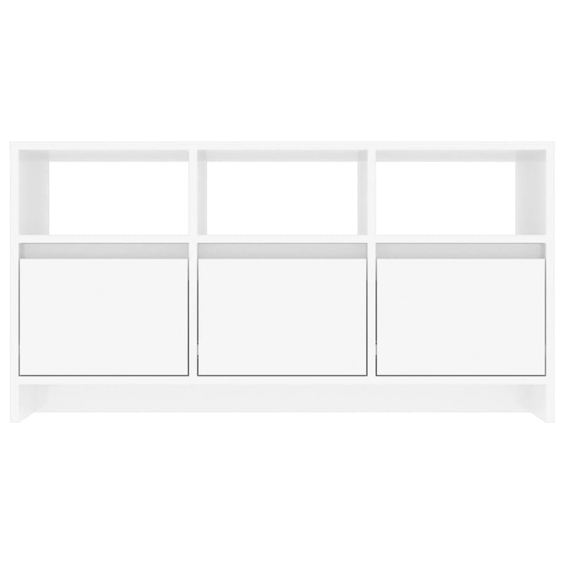 TV Cabinet High Gloss White 102x37.5x52.5 cm Engineered Wood