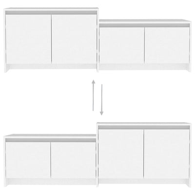 TV Cabinet White 146.5x35x50 cm Engineered Wood