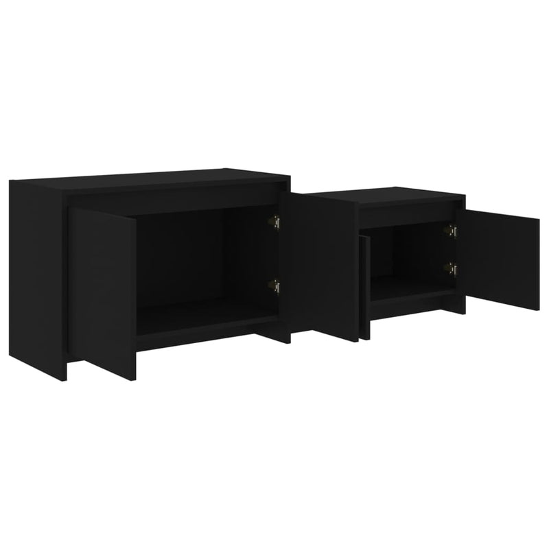 TV Cabinet Black 146.5x35x50 cm Engineered Wood