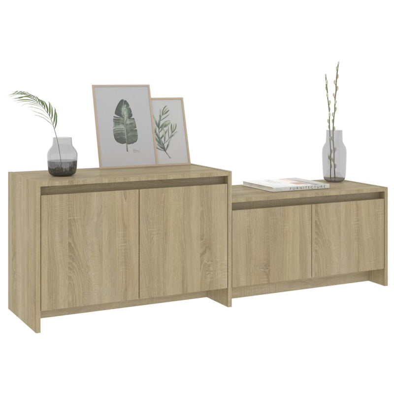 TV Cabinet Sonoma Oak 146.5x35x50 cm Engineered Wood