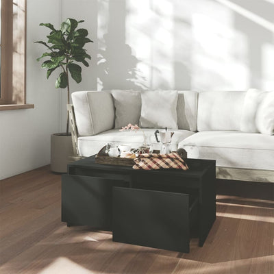 Coffee Table Black 90x50x41.5 cm Engineered Wood