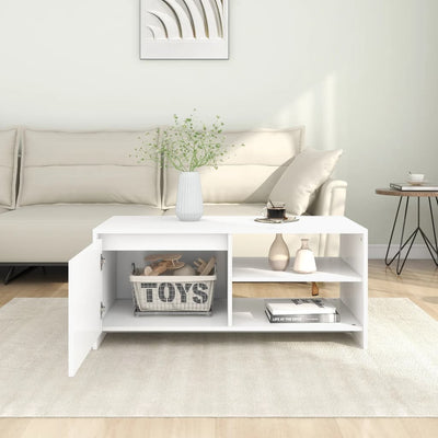 Coffee Table White 102x50x45 cm Engineered Wood