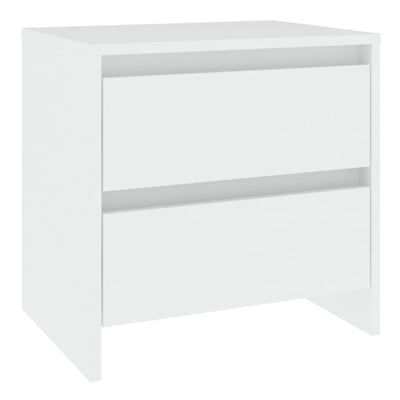 Bedside Cabinets 2 pcs White 45x34.5x44.5 cm Engineered Wood