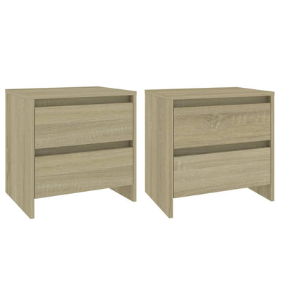 Bedside Cabinets 2 pcs Sonoma Oak 45x34.5x44.5 cm Engineered Wood