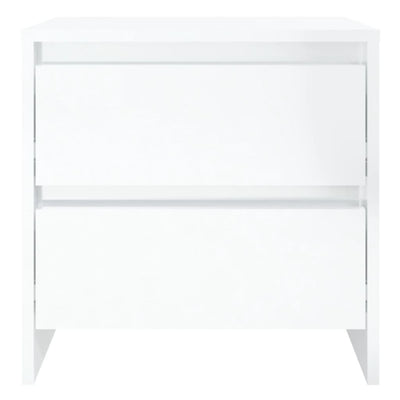 Bedside Cabinets 2 pcs High Gloss White 45x34.5x44.5 cm Engineered Wood