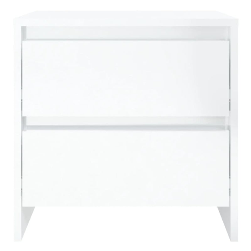 Bedside Cabinets 2 pcs High Gloss White 45x34.5x44.5 cm Engineered Wood