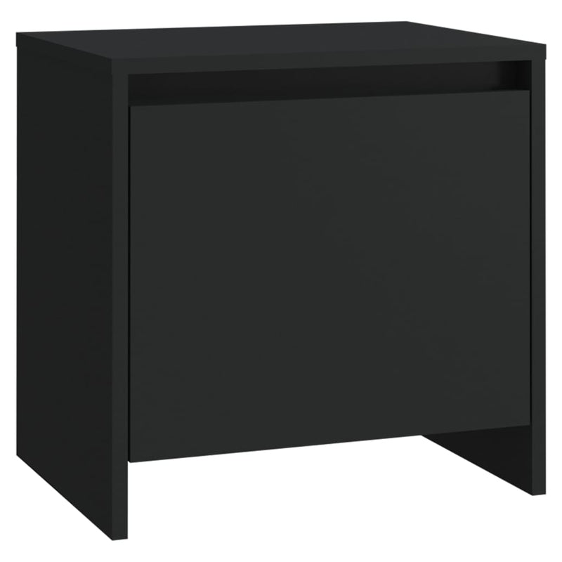 Bedside Cabinet Black 45x34x44.5 cm Engineered Wood