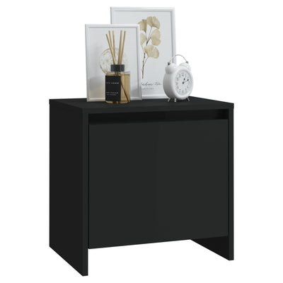 Bedside Cabinet Black 45x34x44.5 cm Engineered Wood