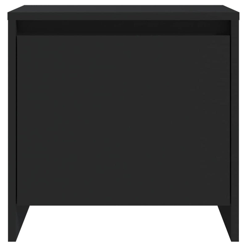 Bedside Cabinet Black 45x34x44.5 cm Engineered Wood