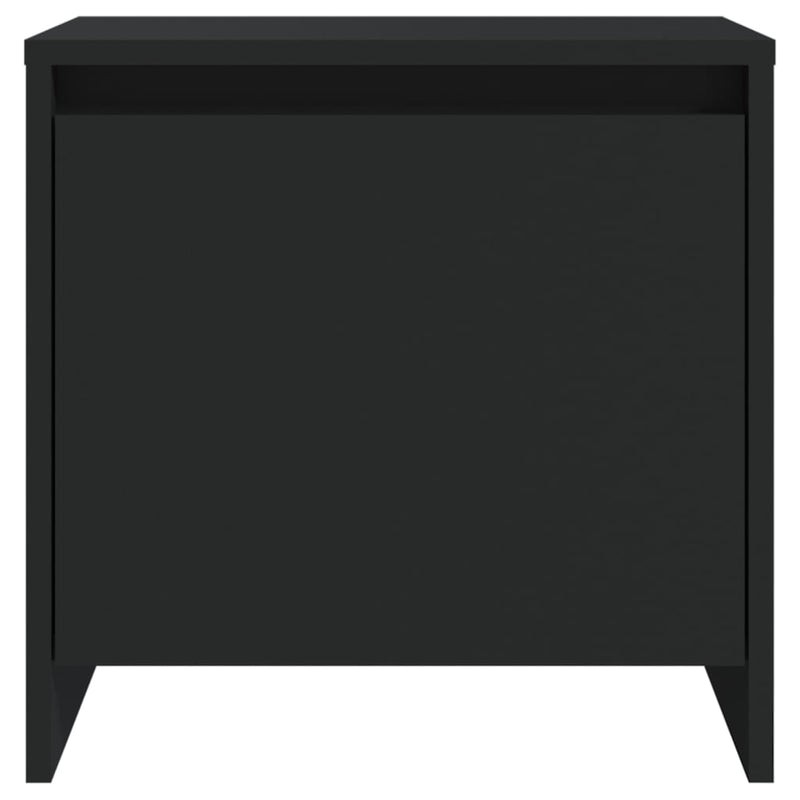 Bedside Cabinet Black 45x34x44.5 cm Engineered Wood