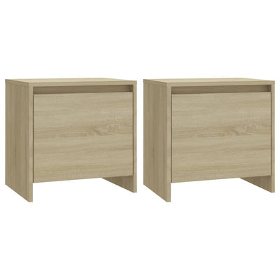 Bedside Cabinets 2 pcs Sonoma Oak 45x34x44.5 cm Engineered Wood