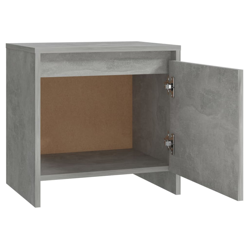 Bedside Cabinet Concrete Grey 45x34x44.5 cm Engineered Wood