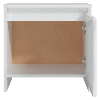 Bedside Cabinet High Gloss White 45x34x44.5 cm Engineered Wood