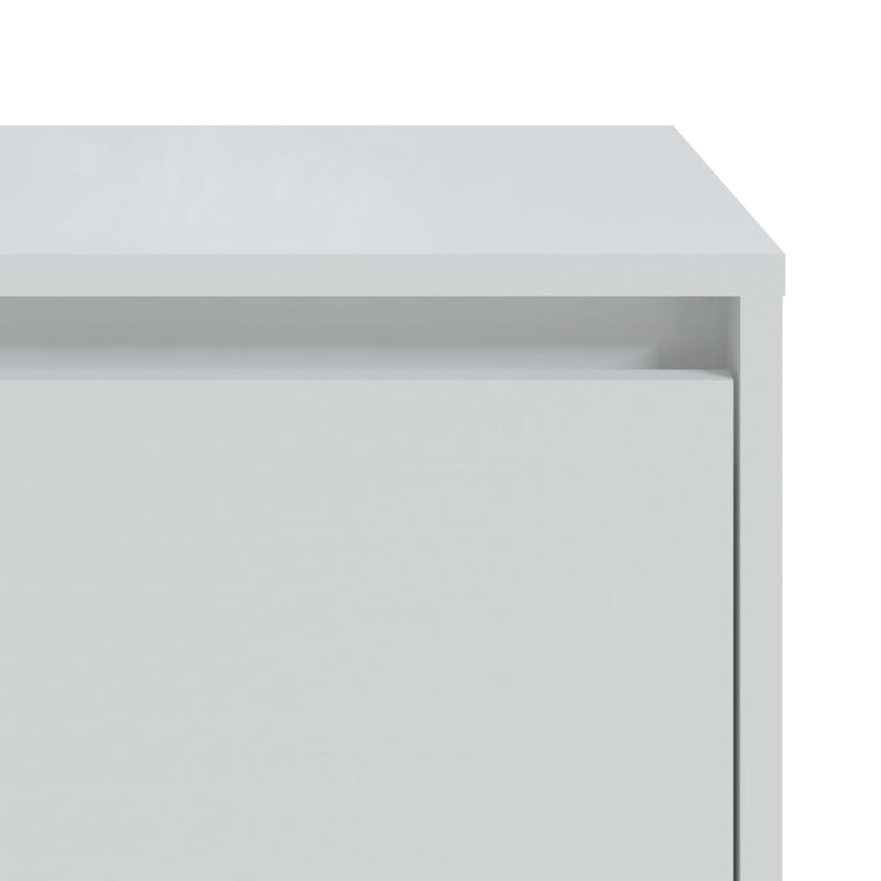 Bedside Cabinet High Gloss White 45x34x44.5 cm Engineered Wood