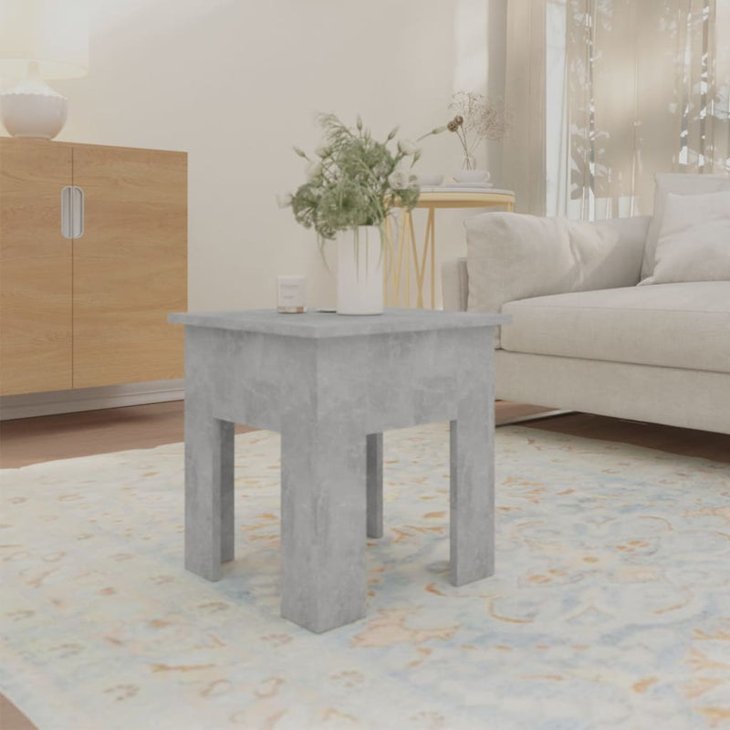 Coffee Table Concrete Grey 40x40x42 cm Engineered Wood