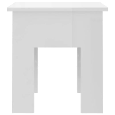 Coffee Table High Gloss White 40x40x42 cm Engineered Wood