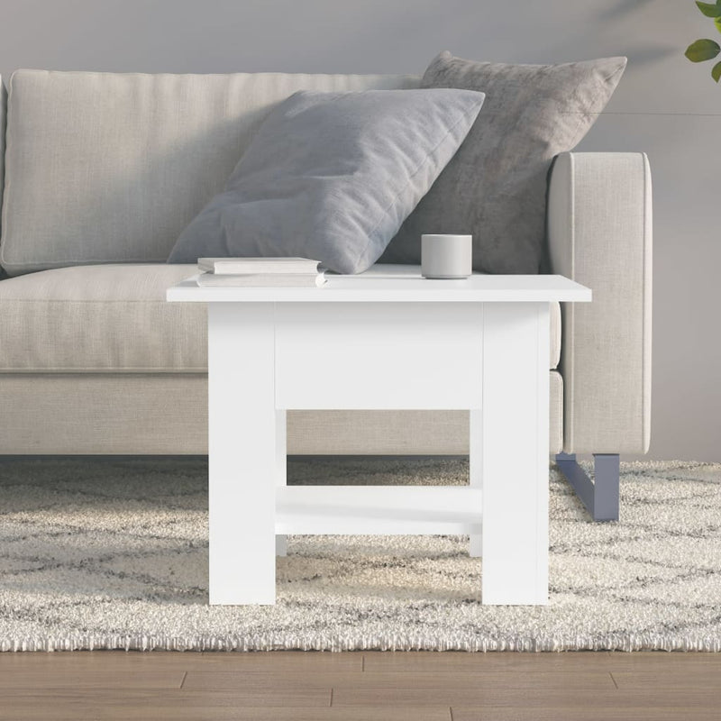 Coffee Table White 55x55x42 cm Engineered Wood