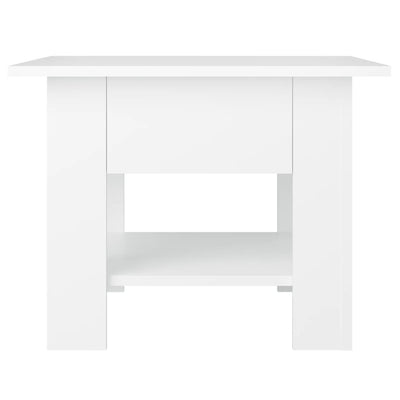 Coffee Table White 55x55x42 cm Engineered Wood