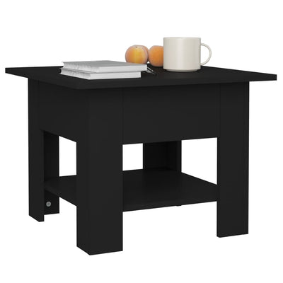 Coffee Table Black 55x55x42 cm Engineered Wood