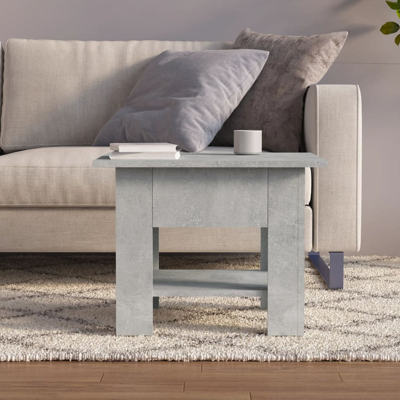 Coffee Table Concrete Grey 55x55x42 cm Engineered Wood