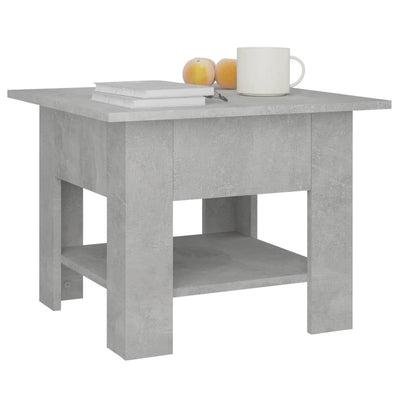 Coffee Table Concrete Grey 55x55x42 cm Engineered Wood