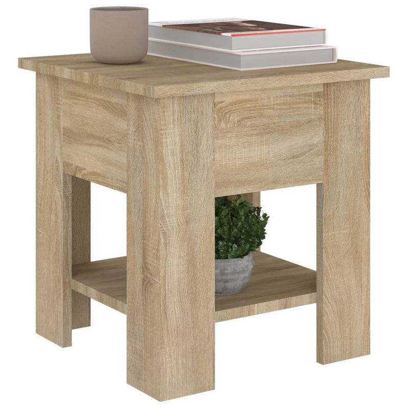 Coffee Table Sonoma Oak 40x40x42 cm Engineered Wood