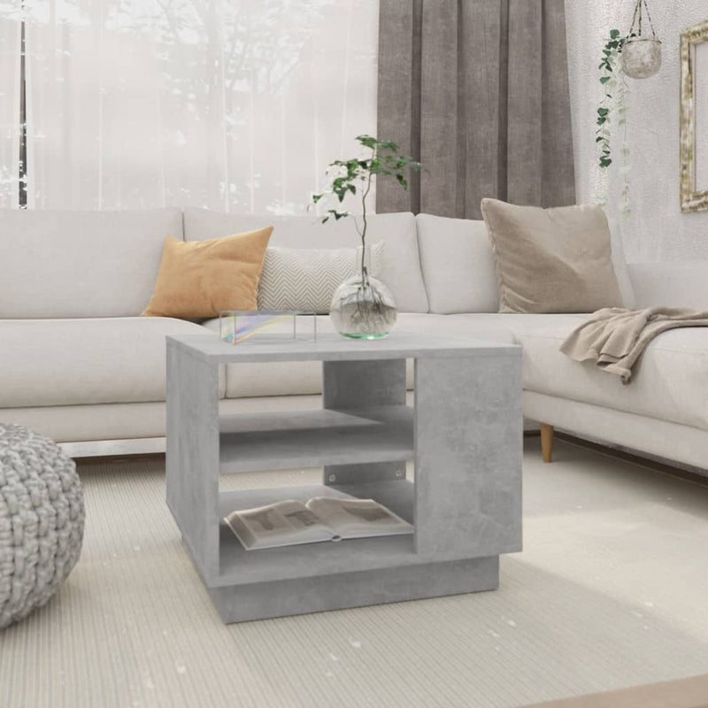 Coffee Table Concrete Grey 55x55x43 cm Engineered Wood