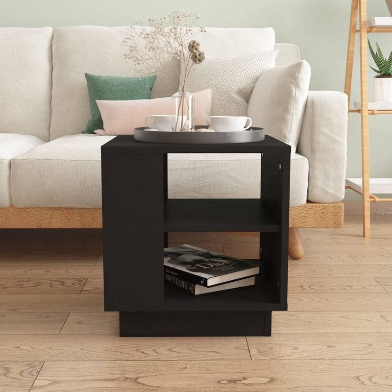 Coffee Table Black 40x40x43 cm Engineered Wood