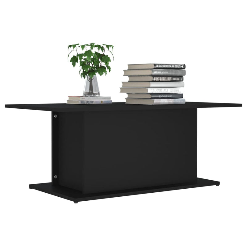 Coffee Table Black 102x55.5x40 cm Engineered Wood