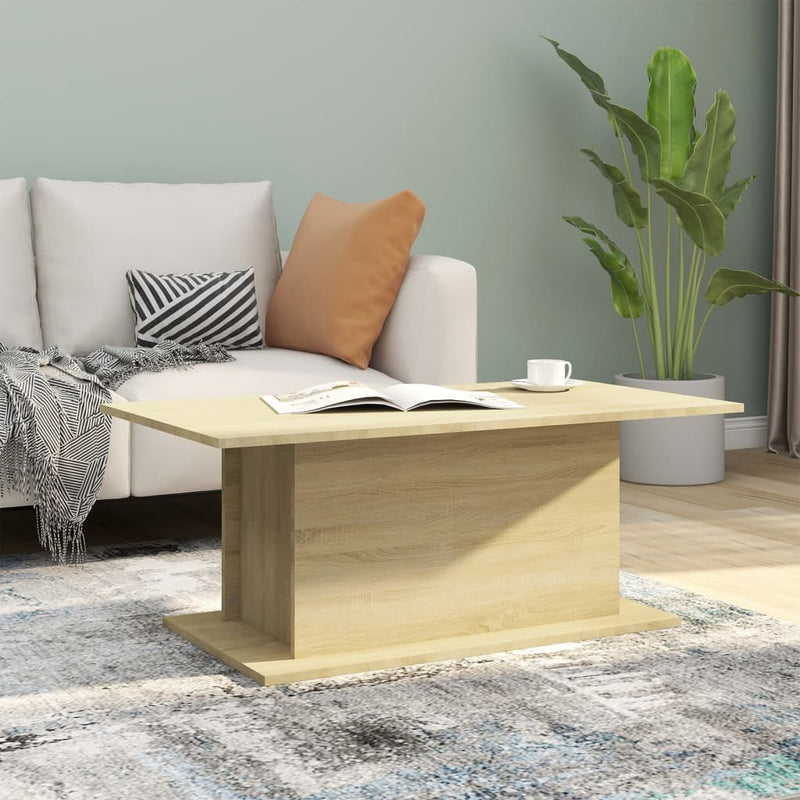 Coffee Table Sonoma Oak 102x55.5x40 cm Engineered Wood