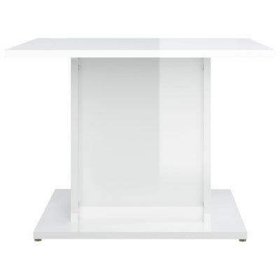 Coffee Table High Gloss White 55.5x55.5x40 cm Engineered Wood