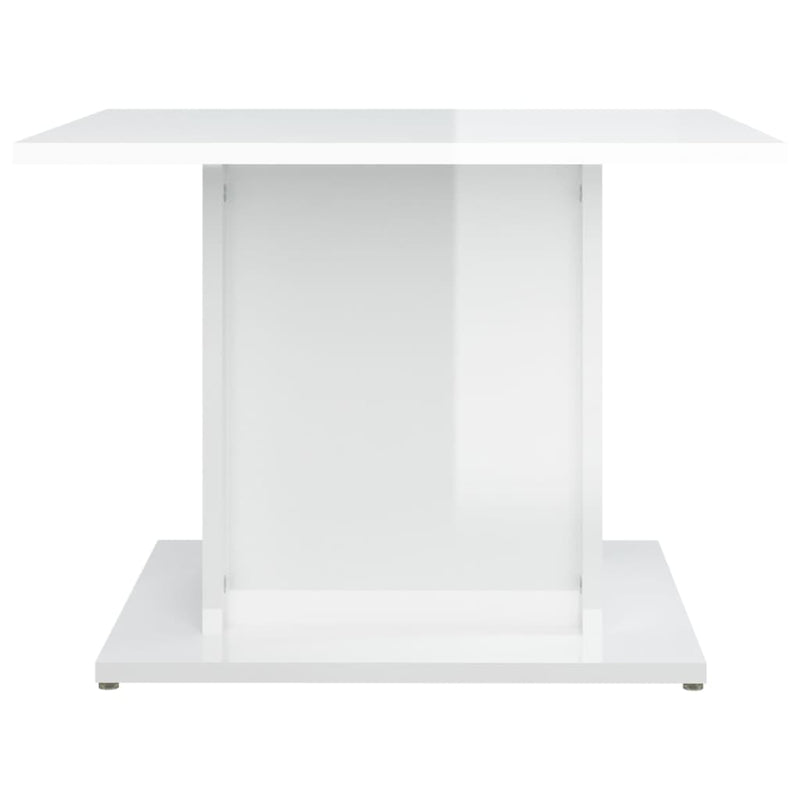 Coffee Table High Gloss White 55.5x55.5x40 cm Engineered Wood