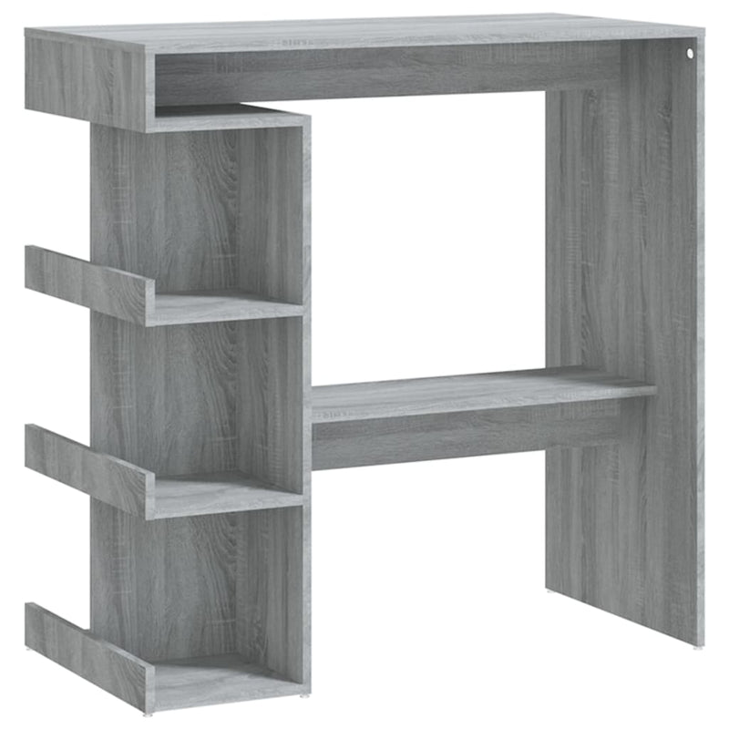 Bar Table with Storage Rack Grey Sonoma 100x50x101.5 cm