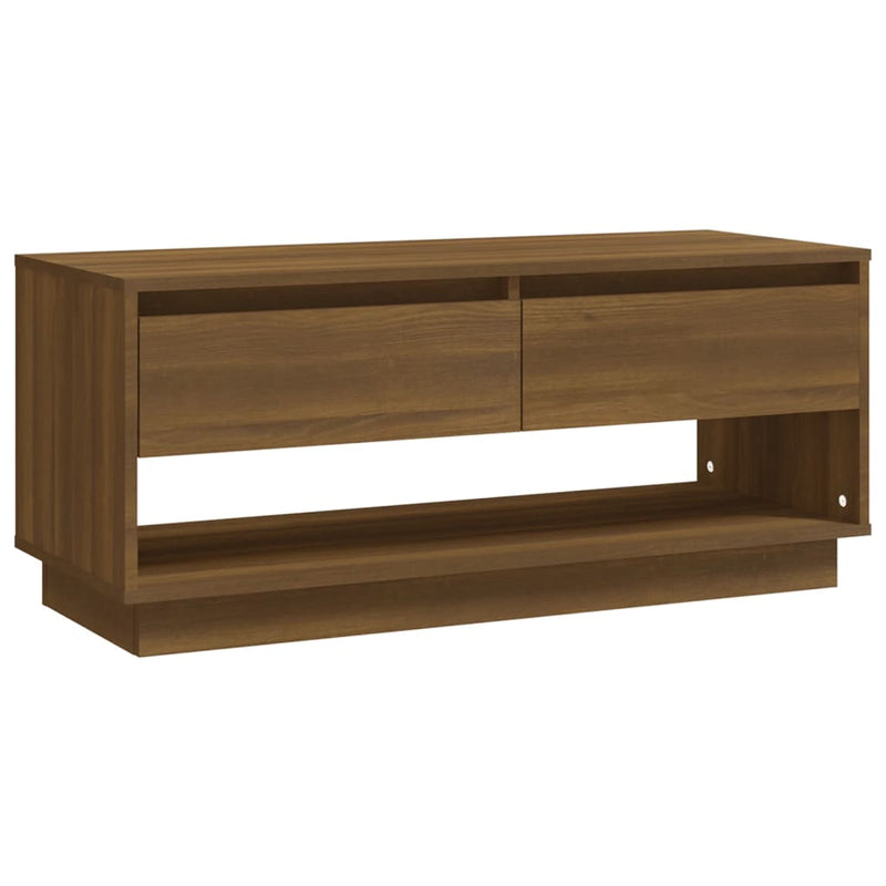 TV Cabinet Brown Oak 102x41x44 cm Engineered Wood