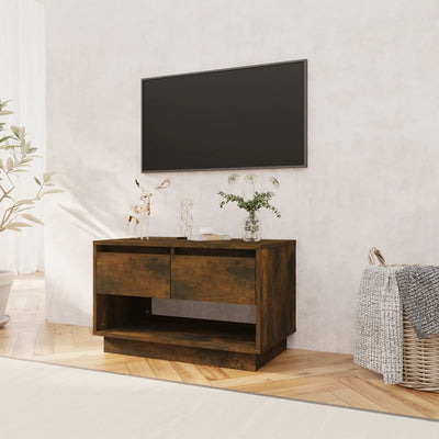 TV Cabinet Smoked Oak 70x41x44 cm Engineered Wood